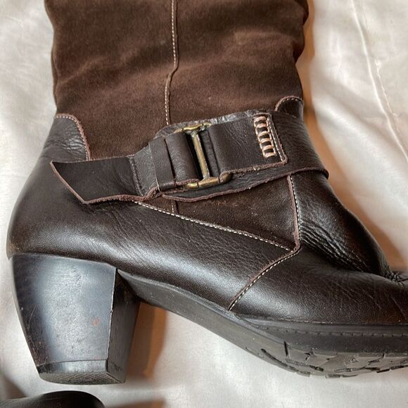 Alpina Fleece Lined Brown Leather/Suede Buckle Boots. Size 7.5. - Picture 9 of 16
